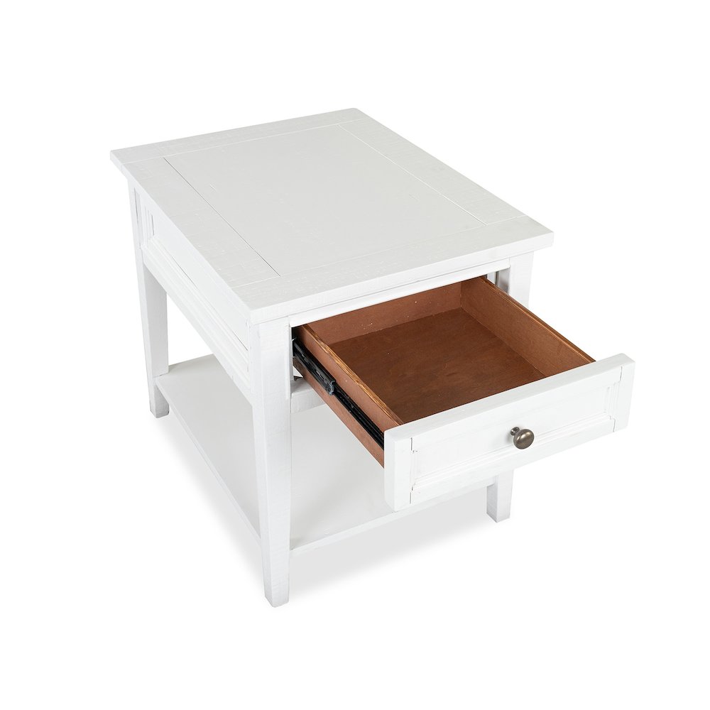 Heron Cove Chalk White Rectangular End Table. Picture 6