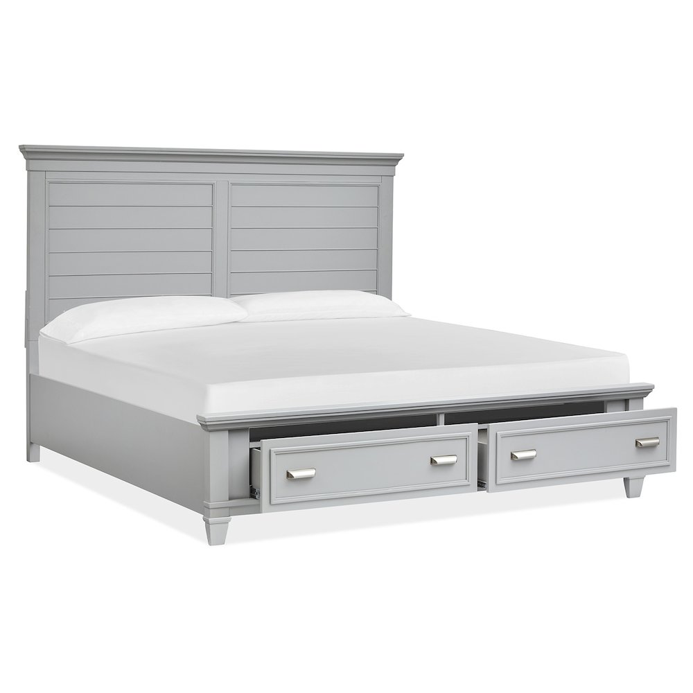 Charleston Harbor Gray Queen Grey Panel Storage Bed. Picture 2