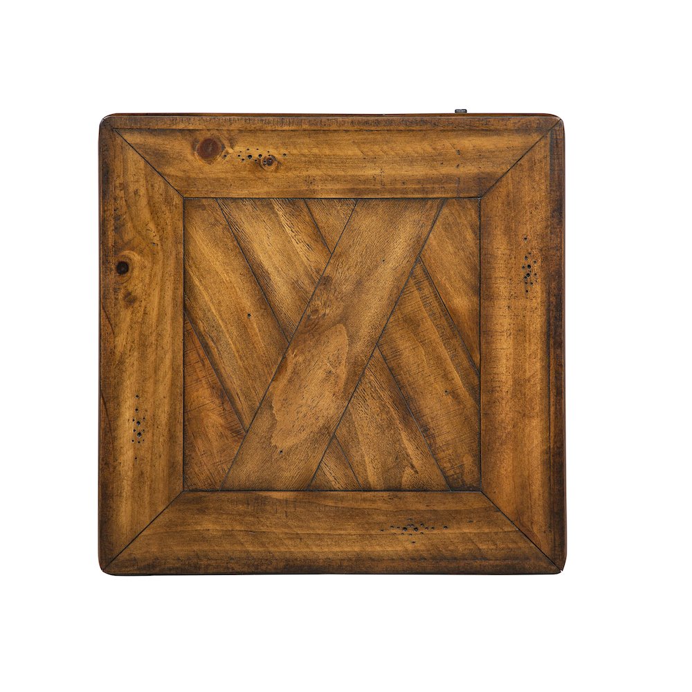 Chesterfield Farmhouse Timber Chairside End Table. Picture 8