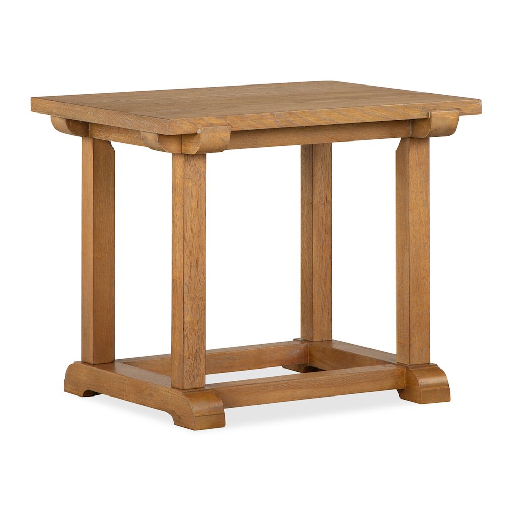 Lindon Belgian Wheat Rectangular End Table. Picture 1