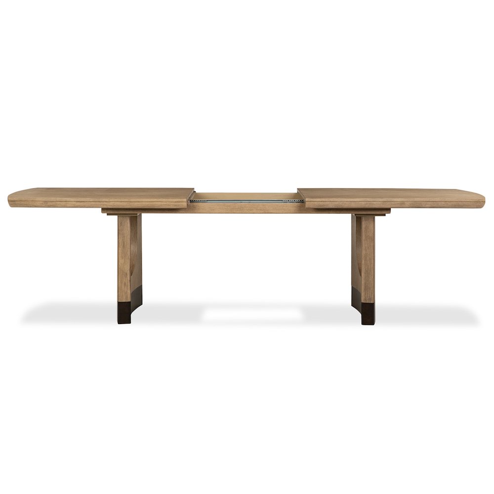 Tristan Swiss Coffee Extendable Trestle Dining Table. Picture 7