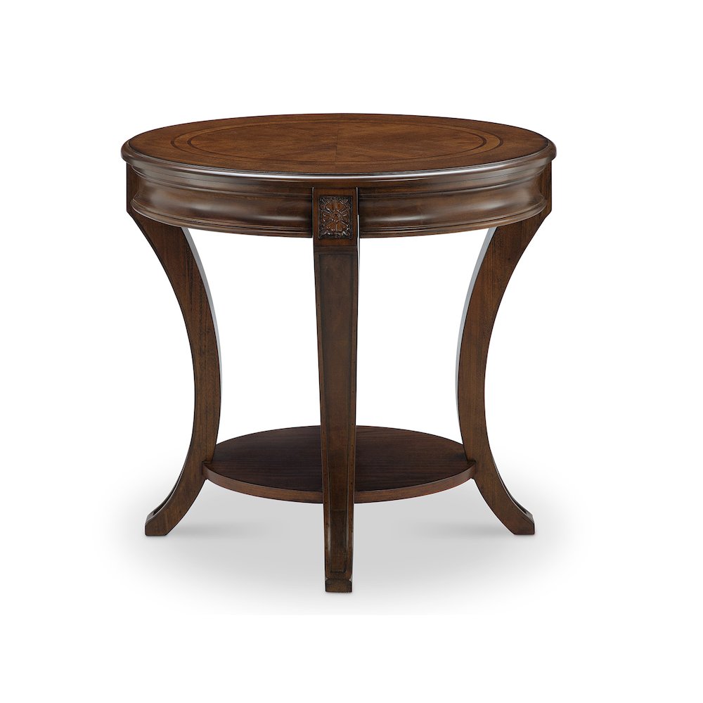 Winslet Cherry Oval End Table. Picture 2