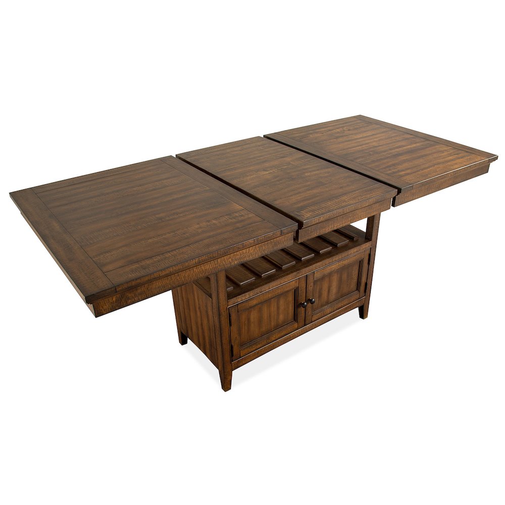 Bay Creek Toasted Nutmeg Extendable Counter Height Dining Table. Picture 6