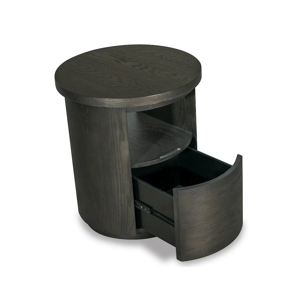 Bosley Coffee Bean Round End Table. Picture 6
