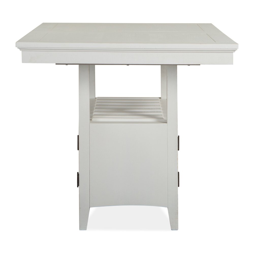 Heron Cove Chalk White And Dovetail Grey Extendable Counter Height Dining Table. Picture 3