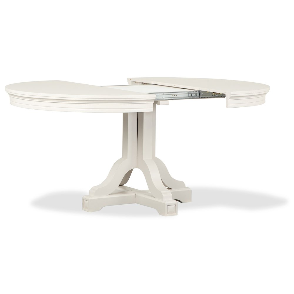 Willowbrook Egg Shell White Extendable 48" Round Dining Table. Picture 10