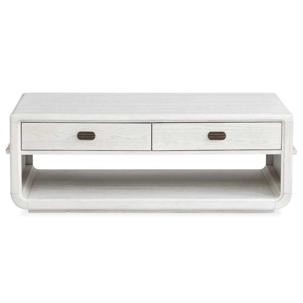 Sunset Cove Moonlight Pearl Rectangular Cocktail Table With Casters. Picture 2