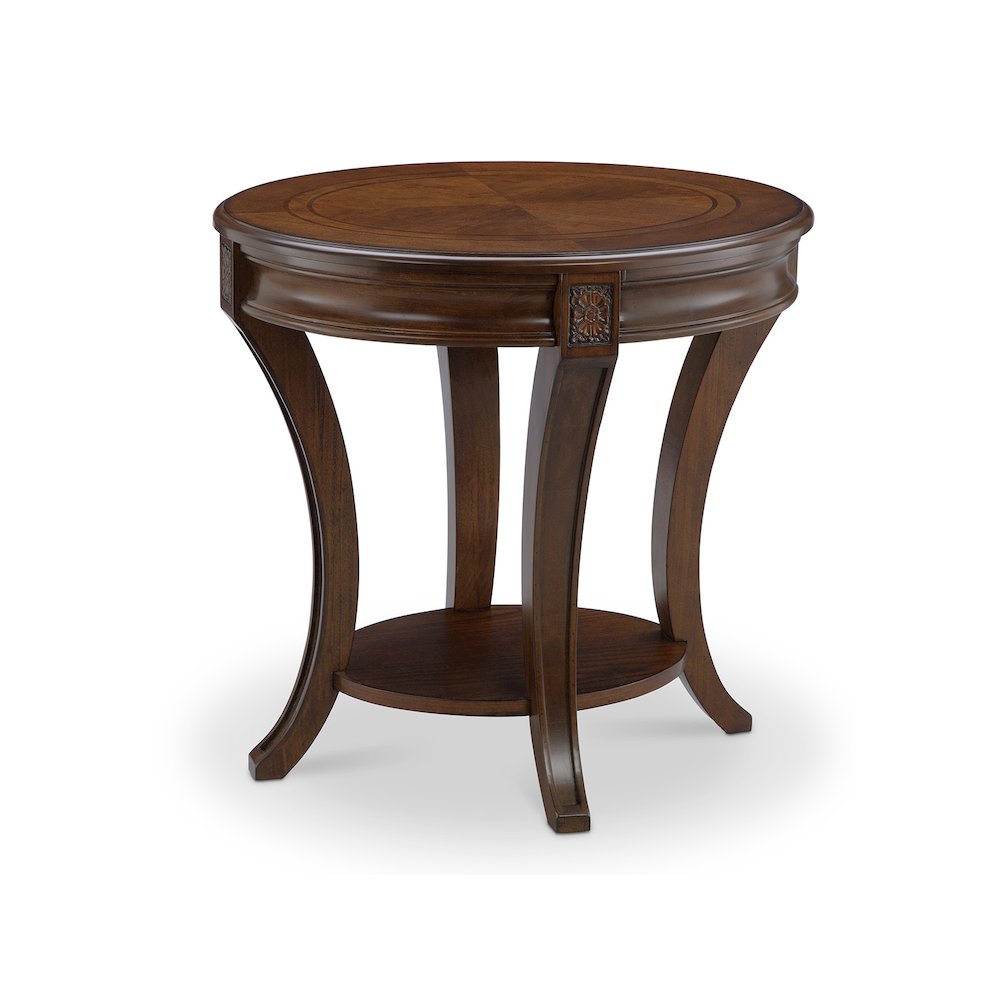 Winslet Cherry Oval End Table. Picture 1
