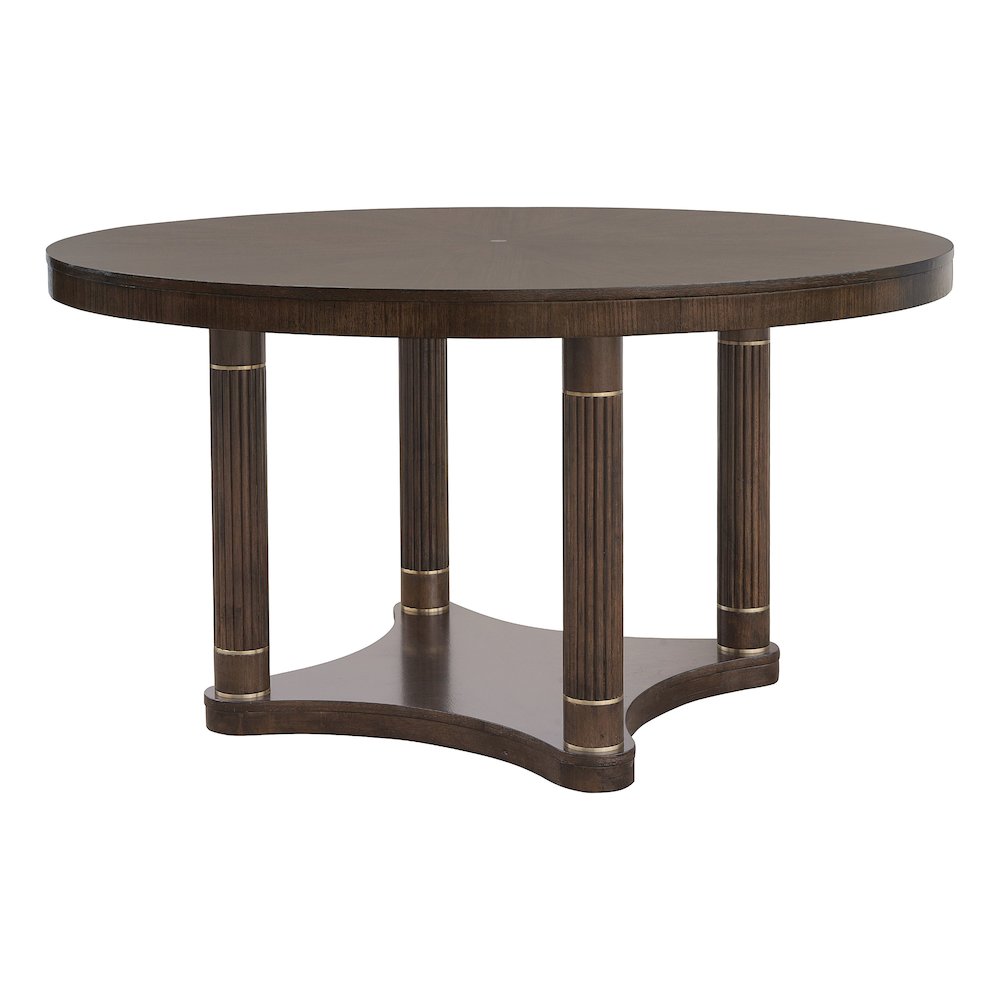 Pulaski Asher Park Piano Brown Round Dining Table. Picture 1