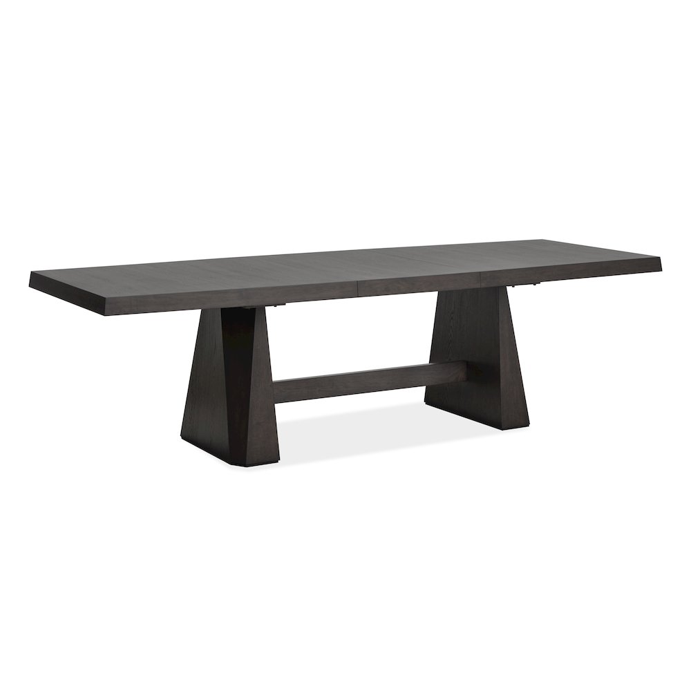 Tauren Coffee Bean Extendable Double Pedestal Dining Table. Picture 1