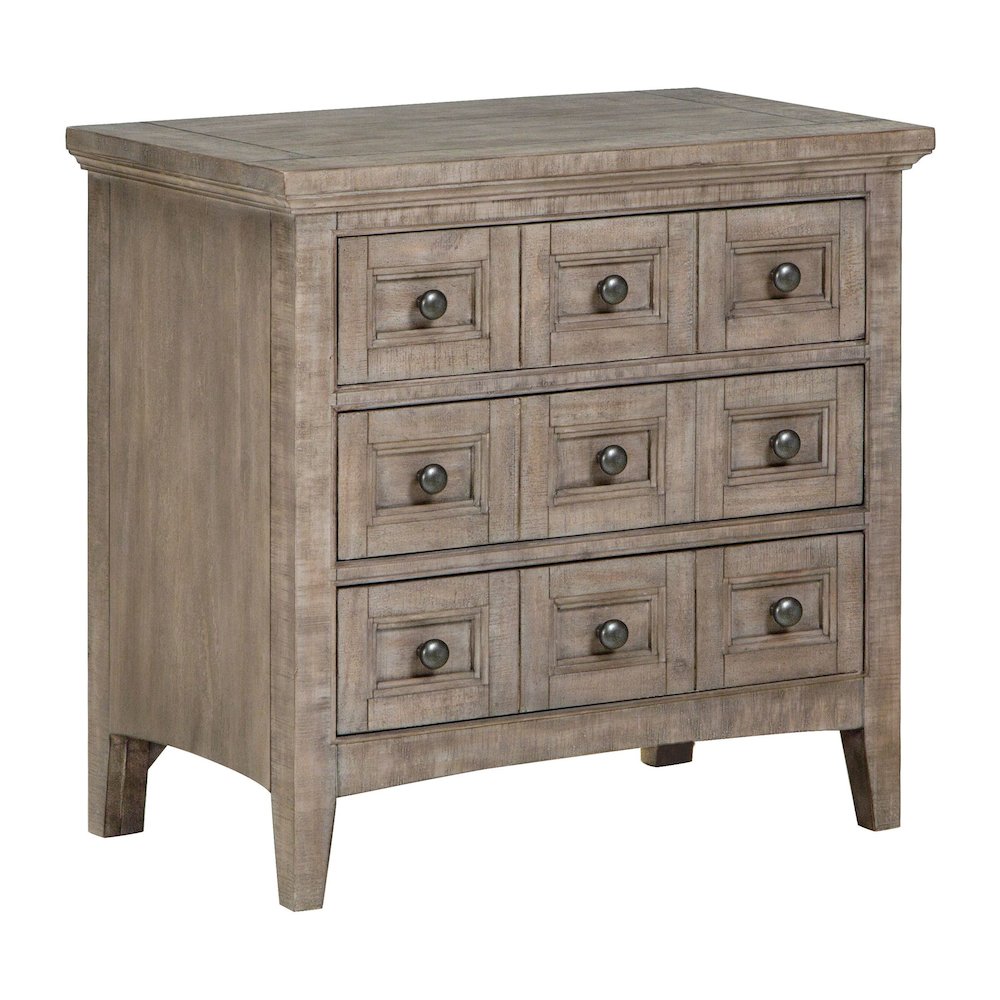 Paxton Place Dovetail Grey Drawer Nightstand. Picture 1