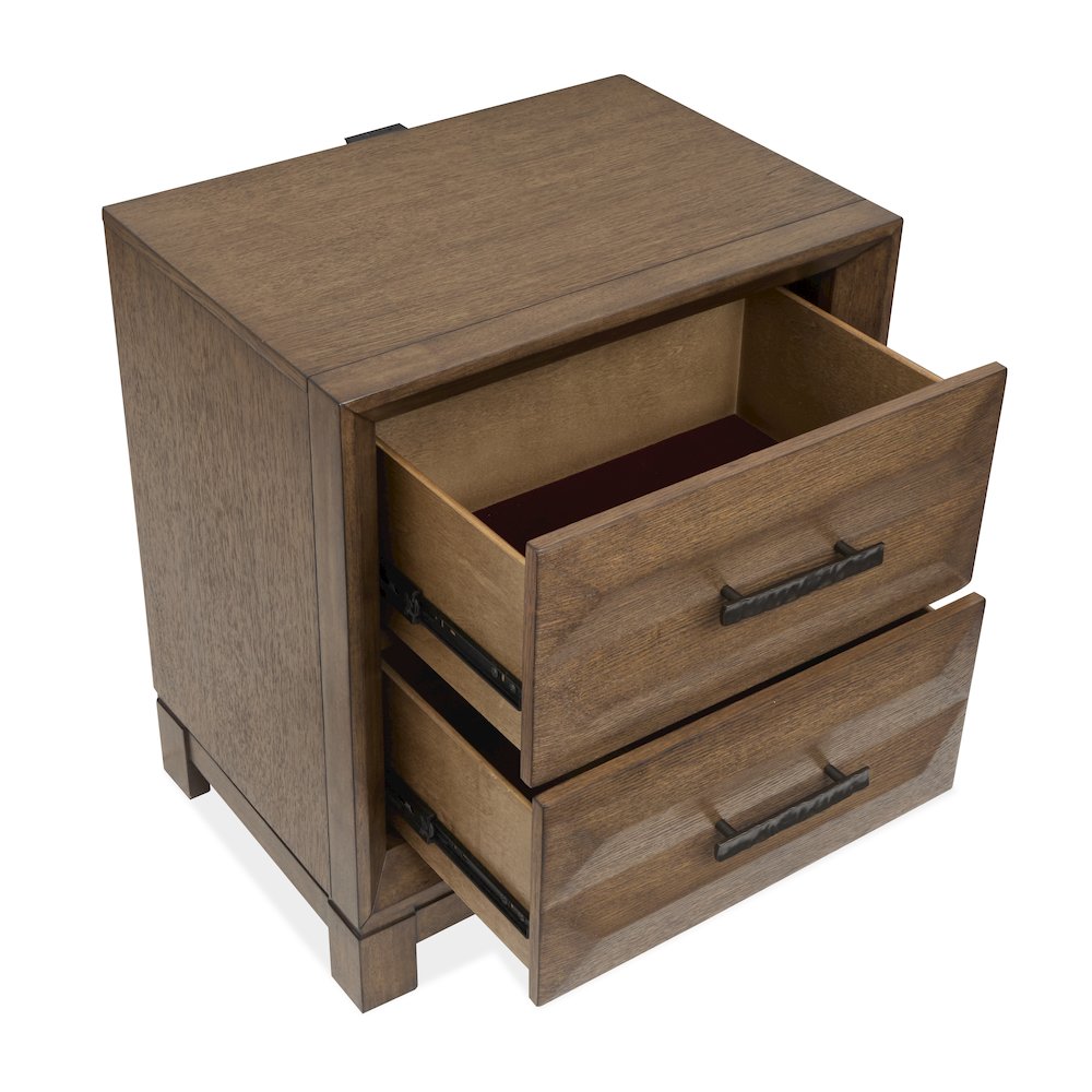 Callisto Bourbon Brown Drawer Nightstand. Picture 4