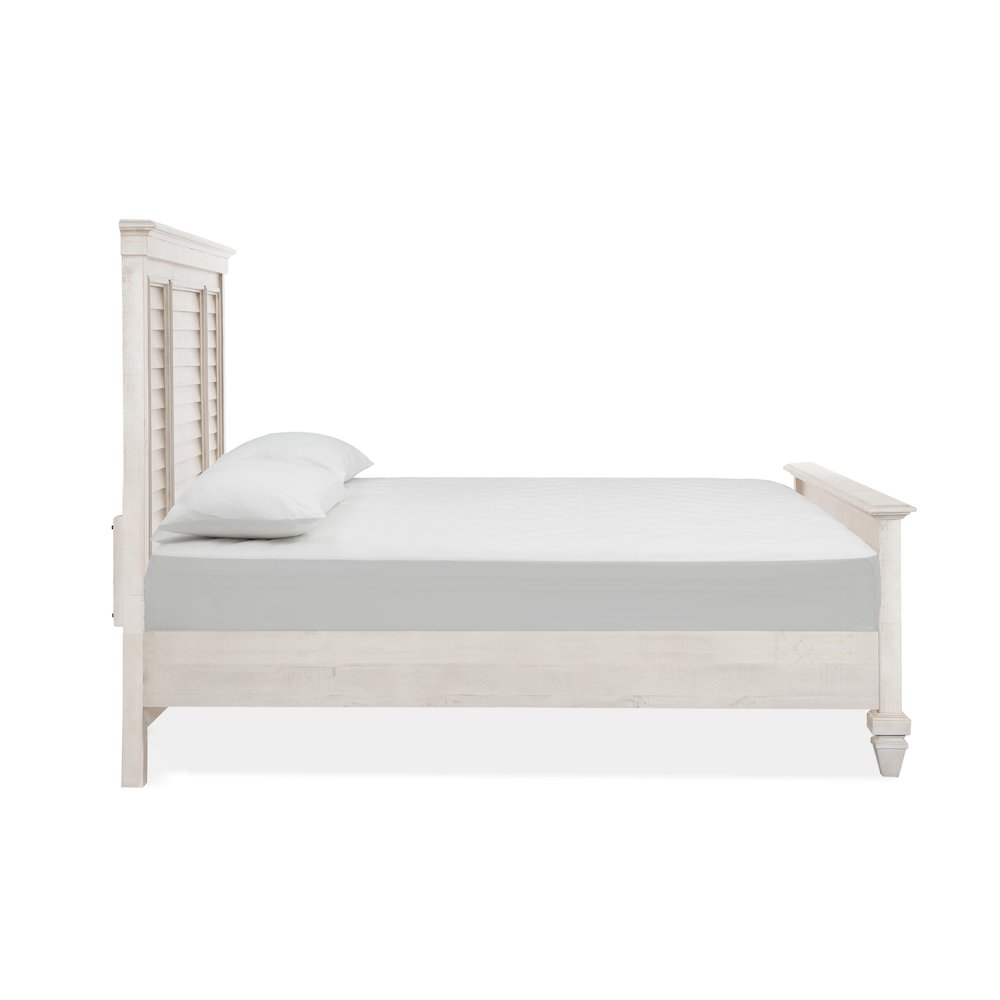 Newport Alabaster Queen Shutter Panel Bed. Picture 3