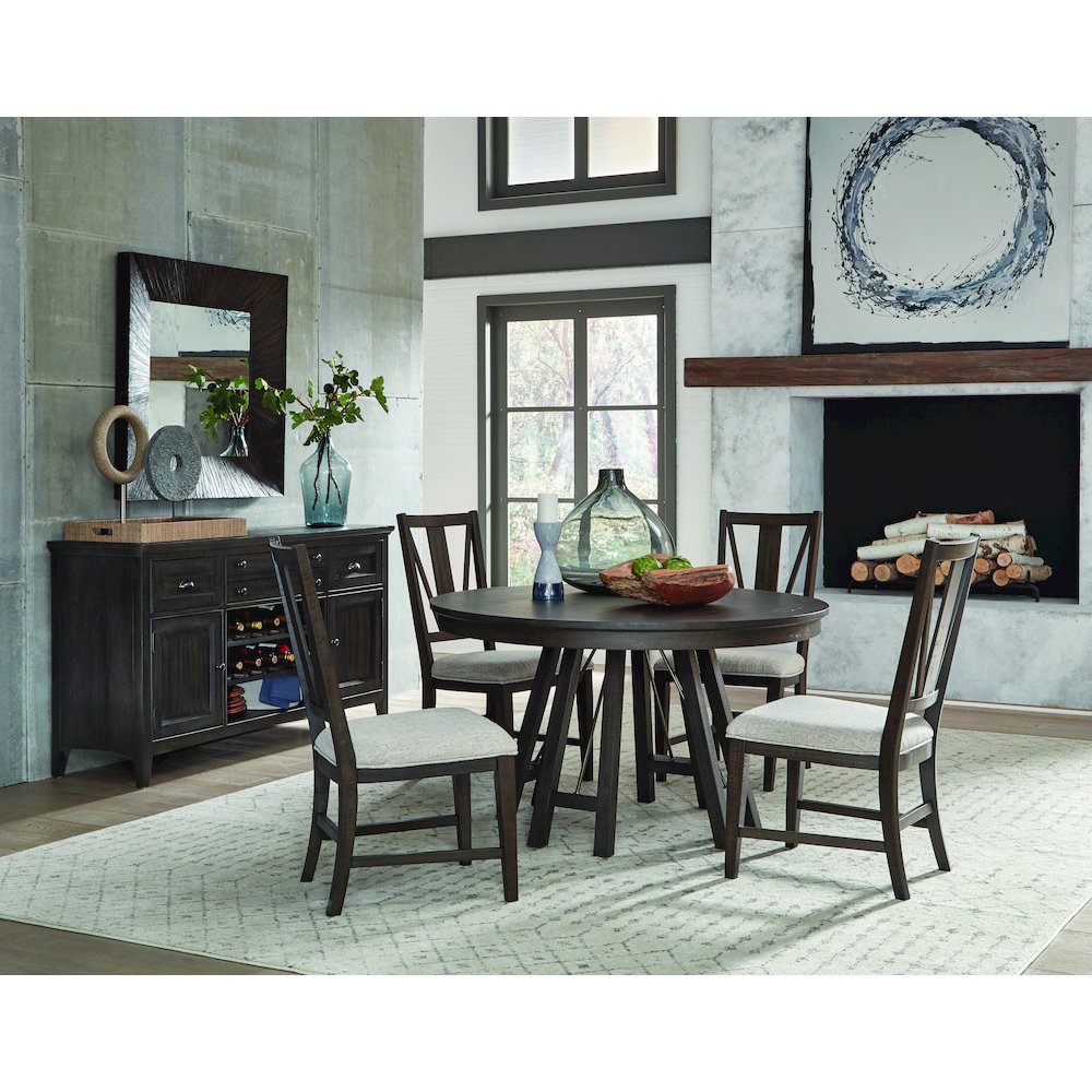Westley Falls Graphite 52" Round Dining Table. Picture 7