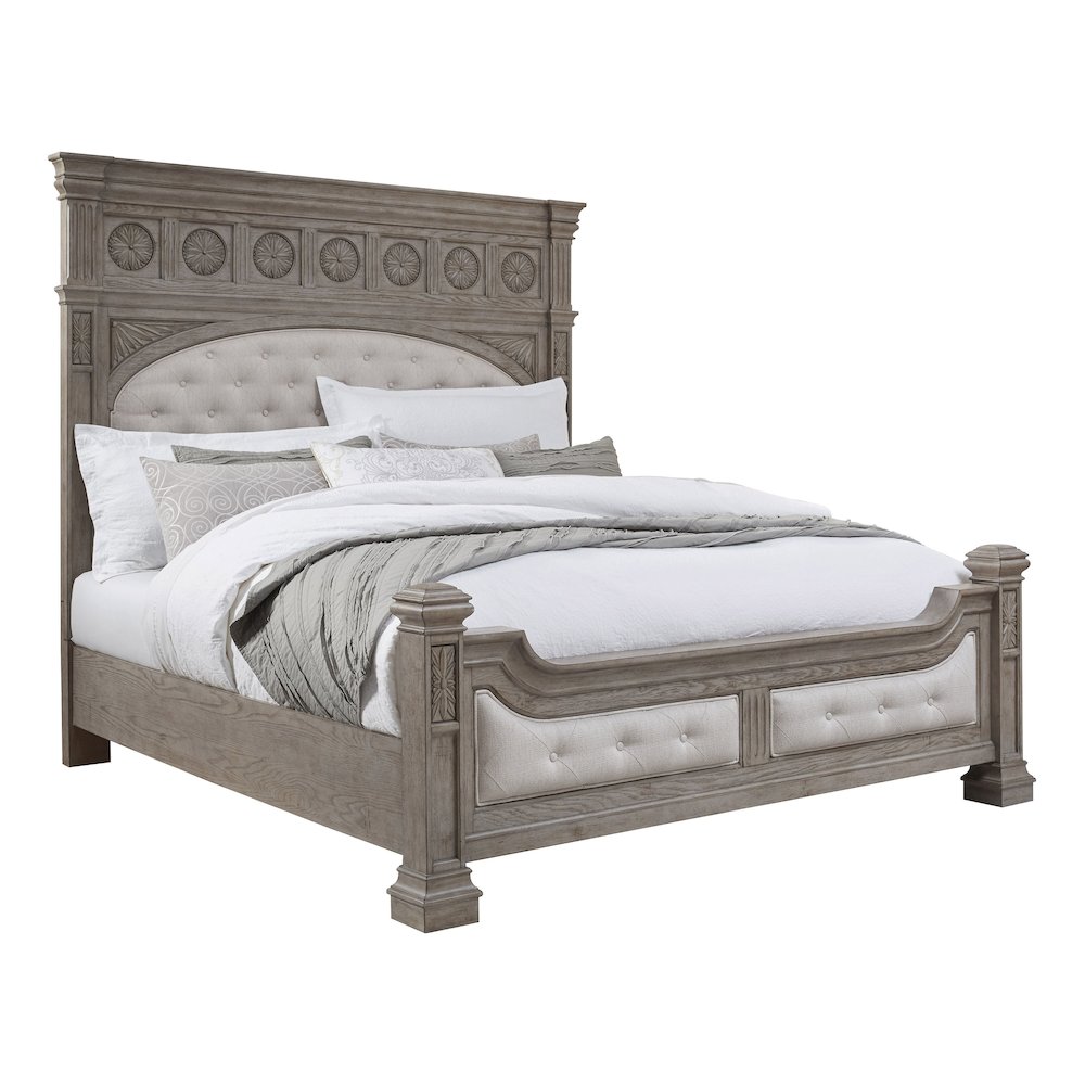 Pulaski Kingsbury French Gray Queen Panel Bed. Picture 1