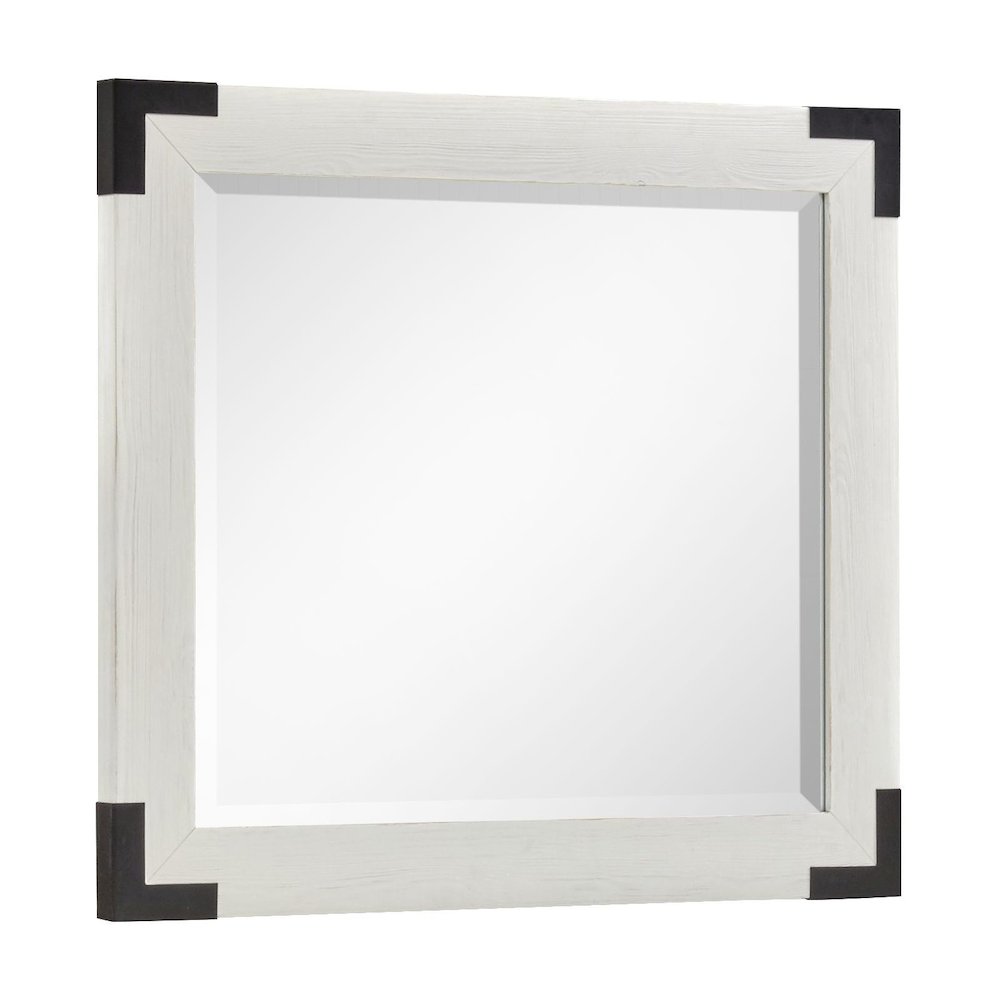 Harper Springs Silo White Drawer Dresser With Landscape Mirror. Picture 5