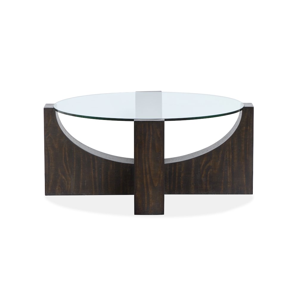 Beckham Rustic Tavern Round Cocktail Table With Casters. Picture 4