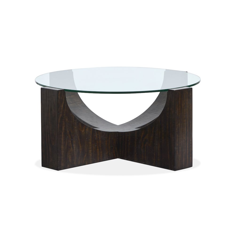 Beckham Rustic Tavern Round Cocktail Table With Casters. Picture 3