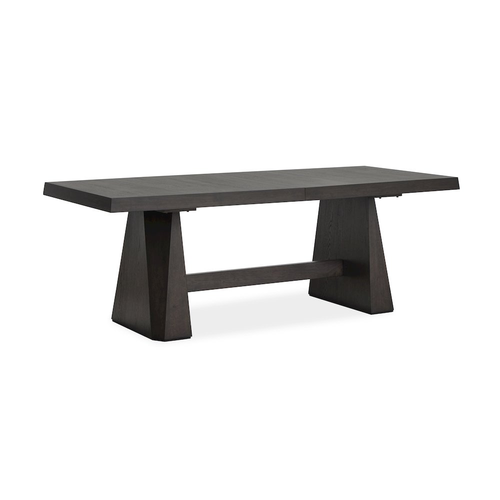 Tauren Coffee Bean Extendable Double Pedestal Dining Table. Picture 2