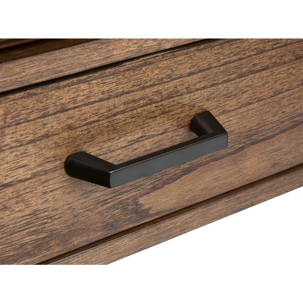 Hallie Milk Chocolate And Dark Chocolate Rectangular Sofa Table. Picture 7
