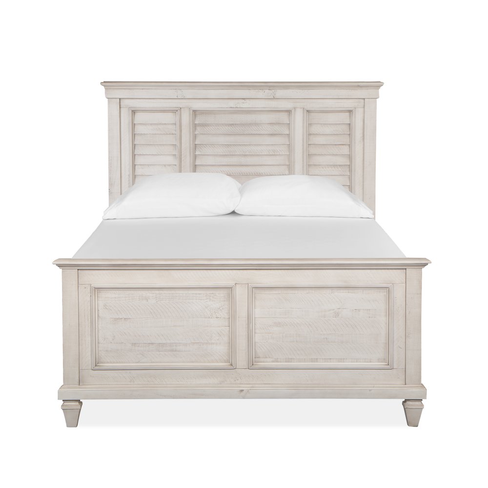 Newport Alabaster Queen Shutter Panel Bed. Picture 2