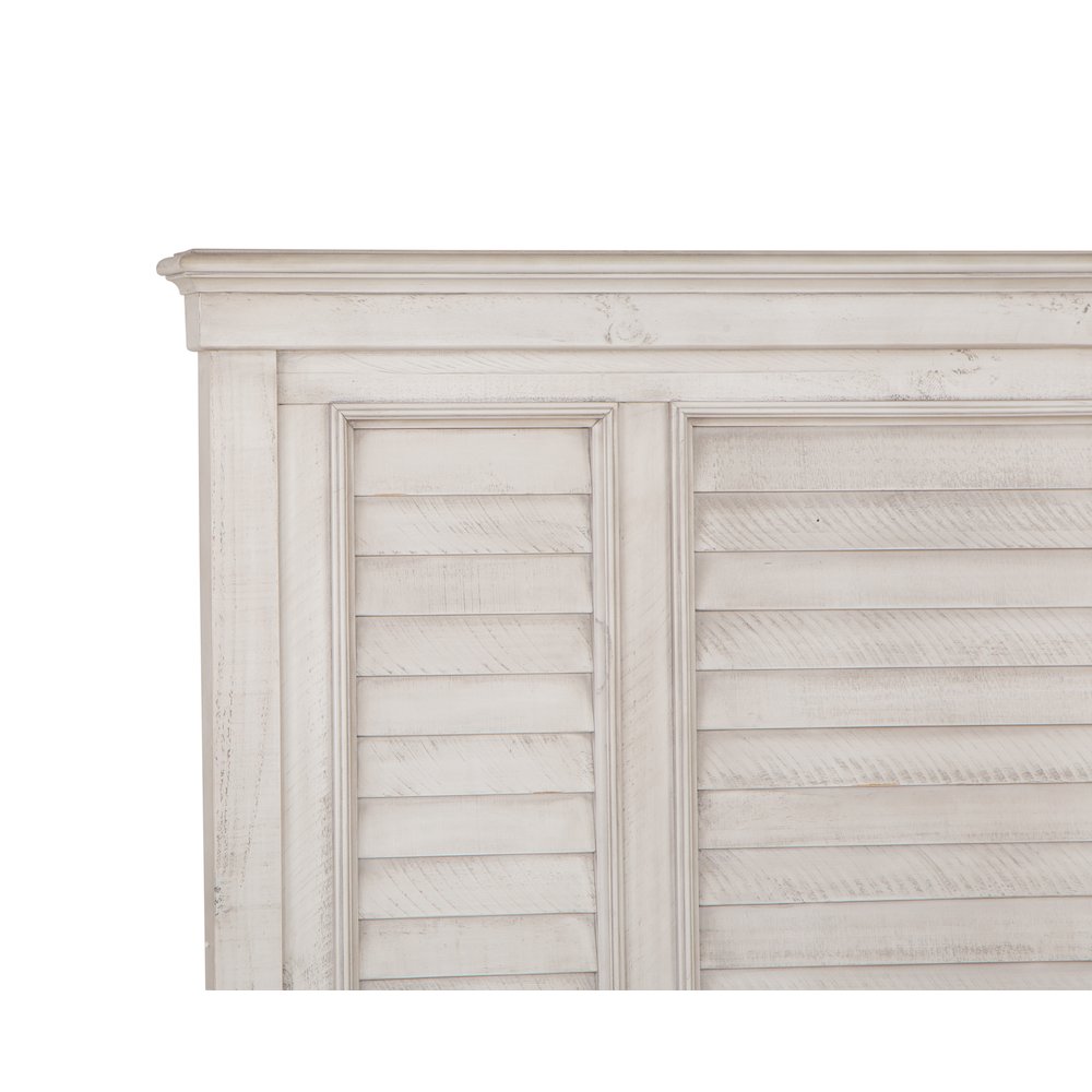Newport Alabaster Queen Shutter Panel Bed. Picture 5