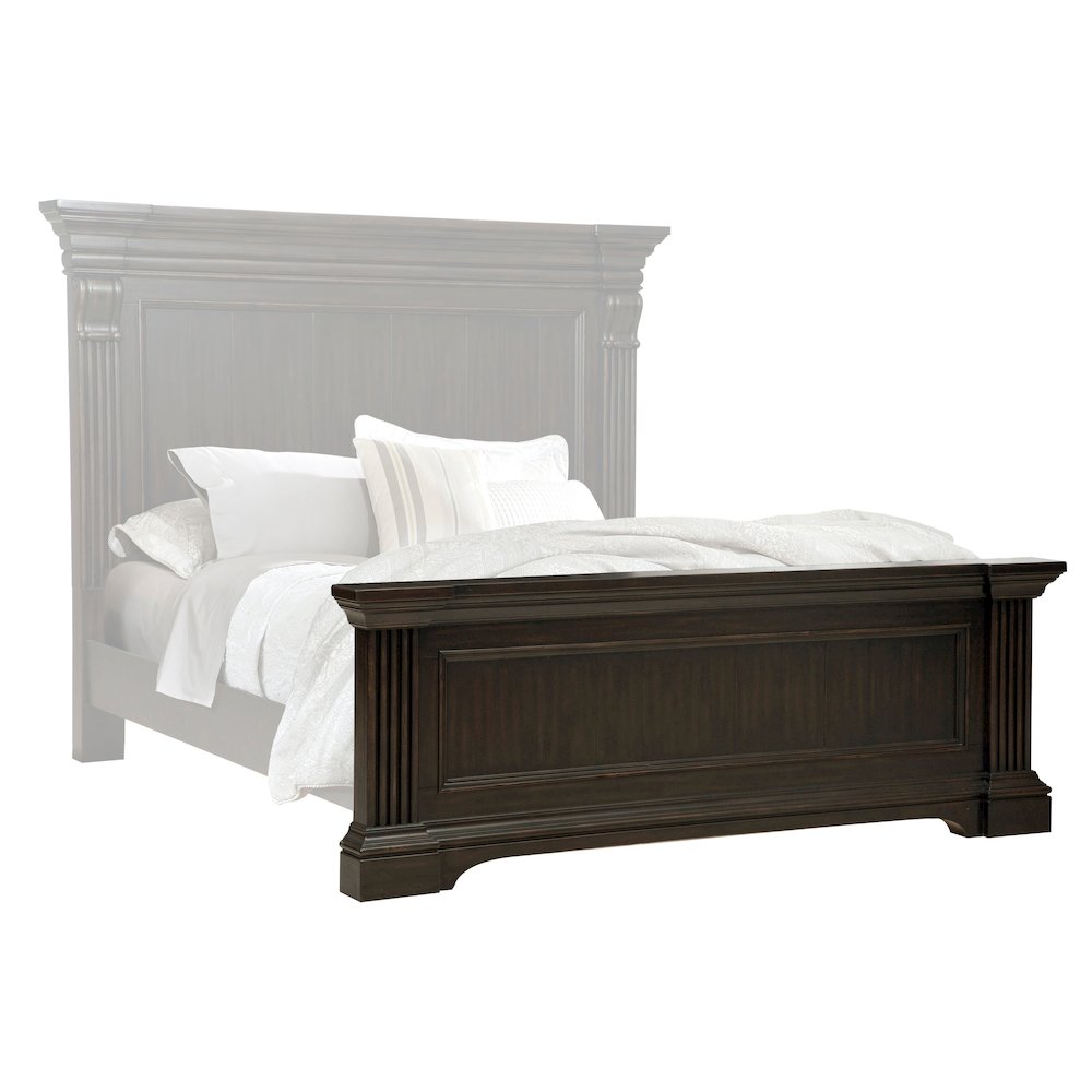 Pulaski Caldwell Deep Brown Queen Panel Footboard And Slats. Picture 1