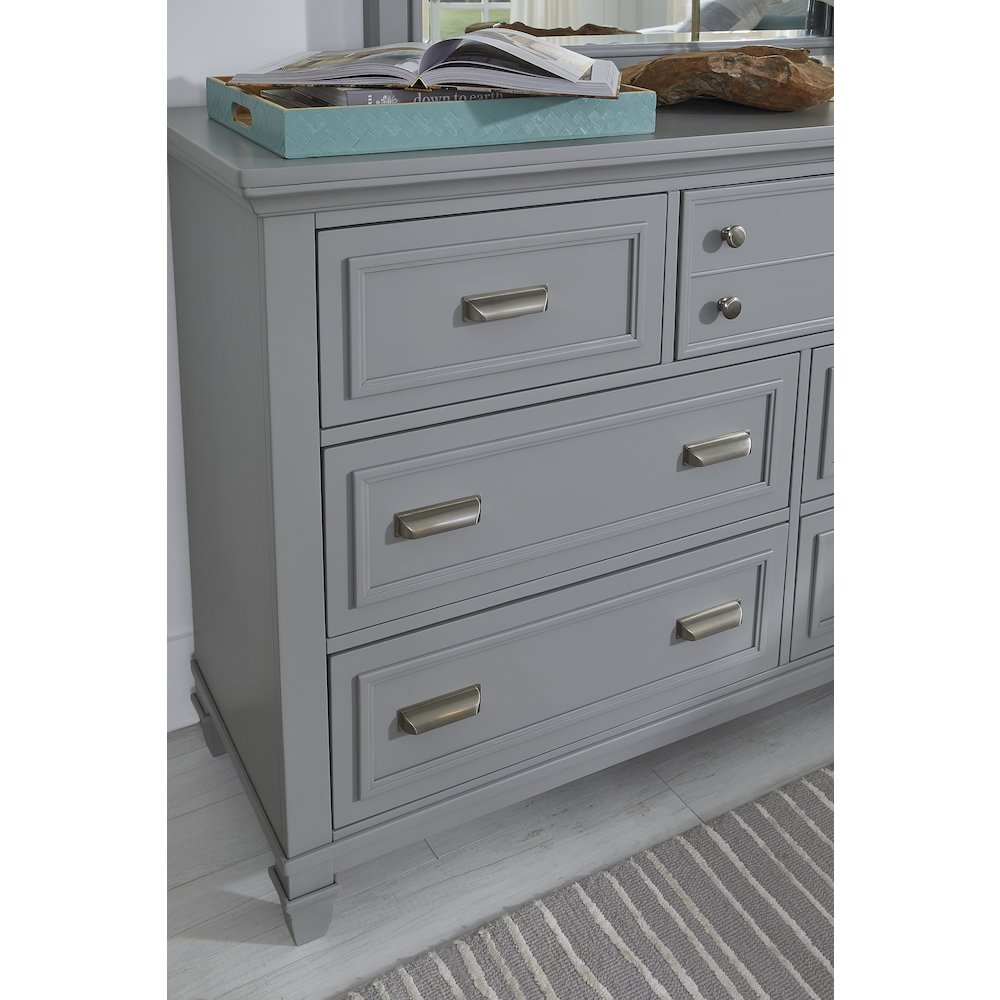 Charleston Harbor Gray Grey Drawer Dresser. Picture 3