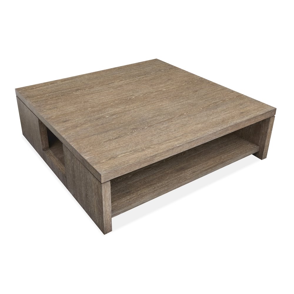 Conway Spiced Brown Square Cocktail Table With Casters. Picture 2