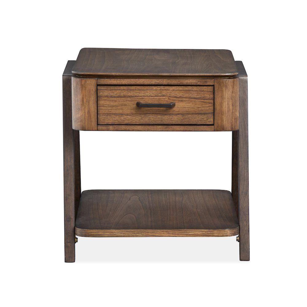 Hallie Milk Chocolate And Dark Chocolate Rectangular End Table. Picture 4