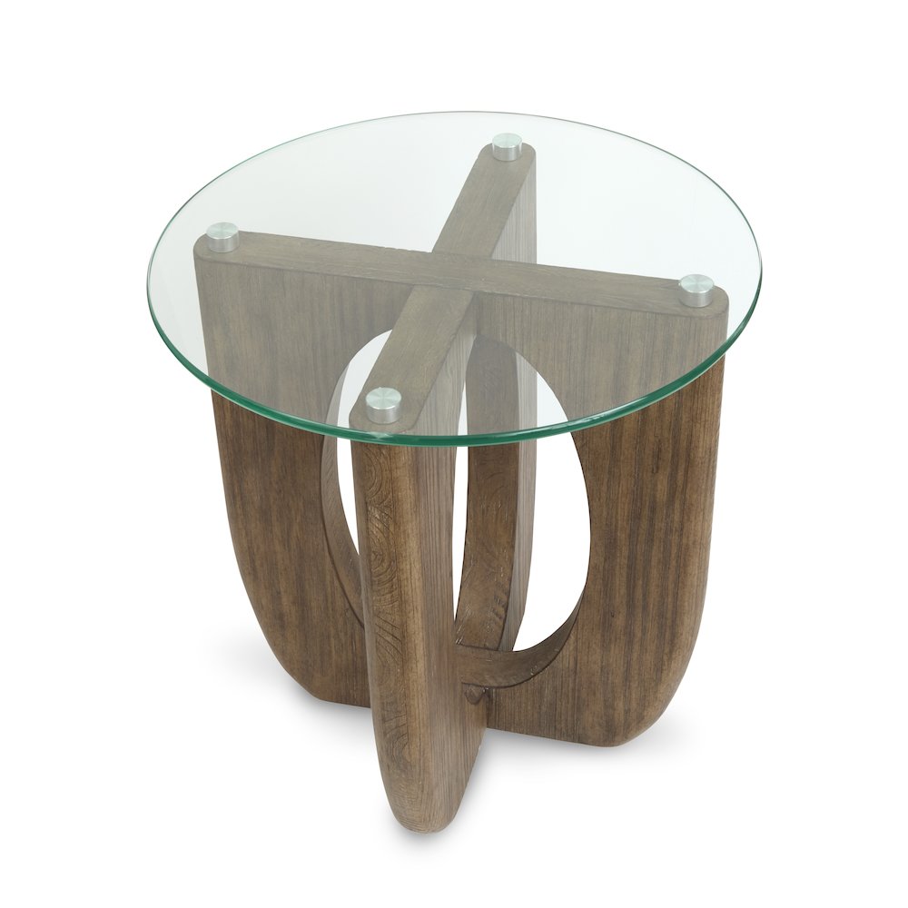 Lainey Almond Round End Table. Picture 2