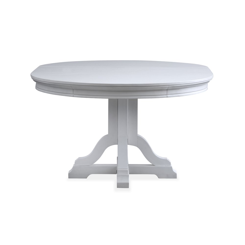 Charleston Harbor Gray Grey Extendable 48" Round Dining Table. Picture 7