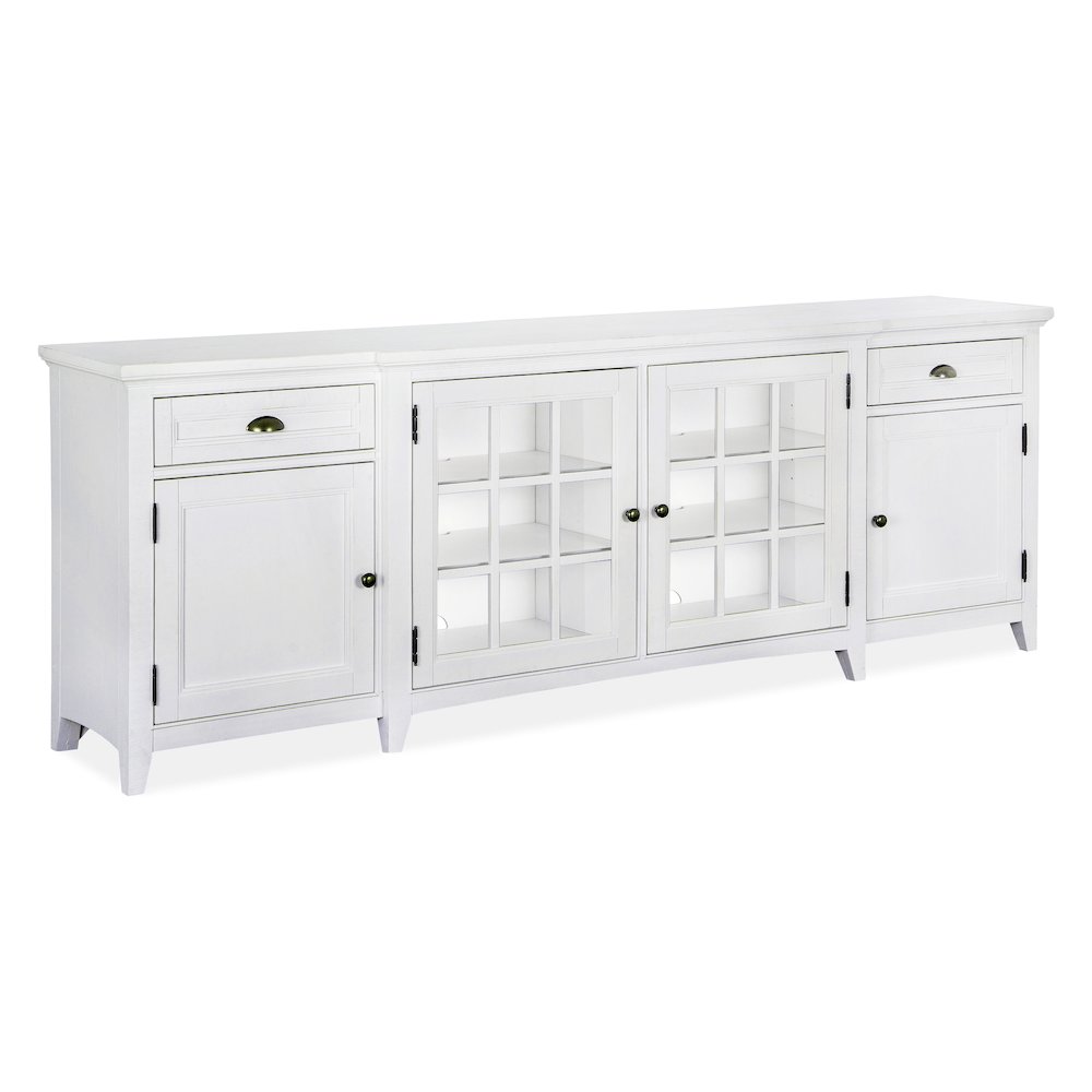 Heron Cove Chalk White 90" Console. Picture 1