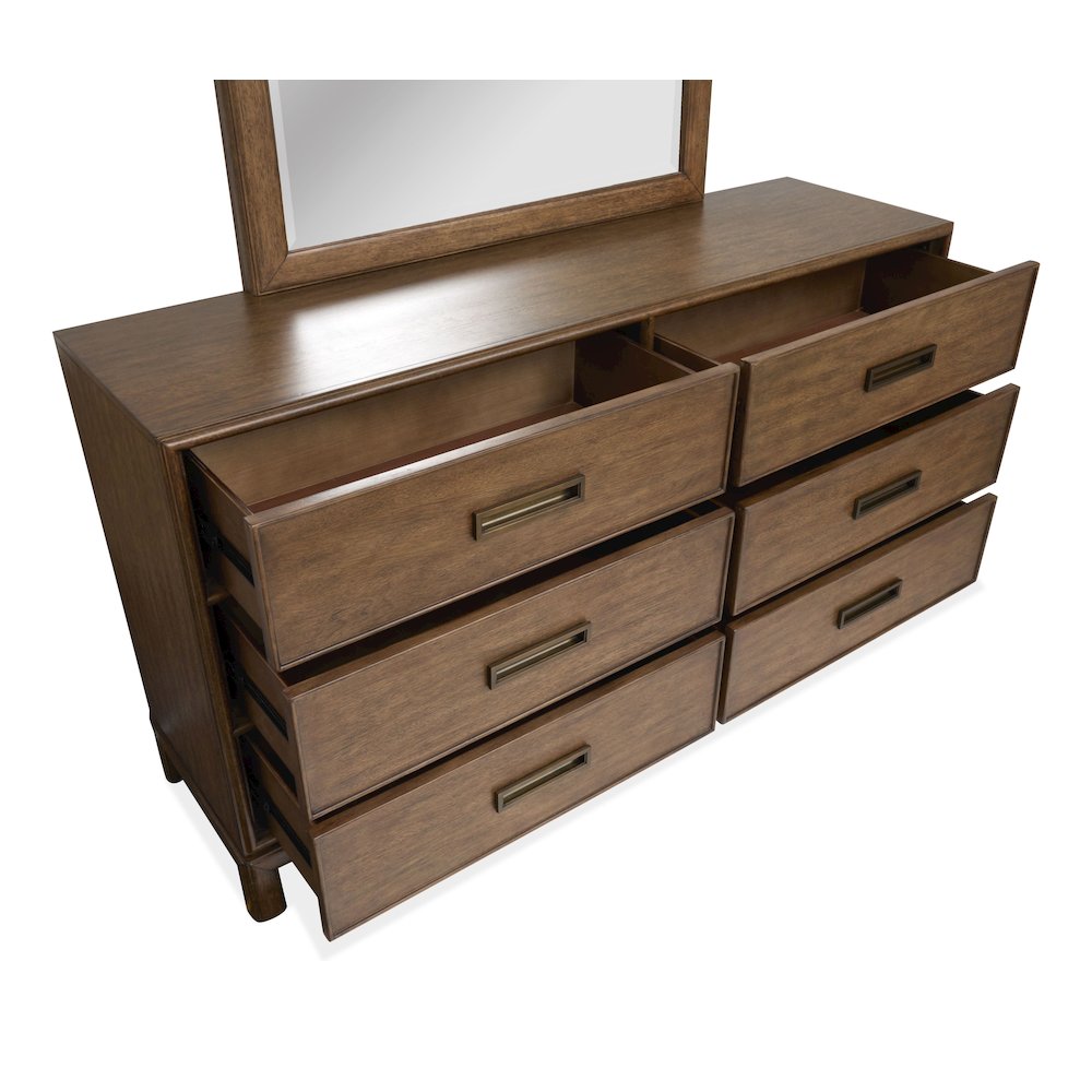 Ridgefield Russet Double Drawer Dresser. Picture 3