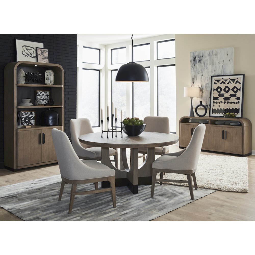 Tristan Swiss Coffee 60" Round Dining Table. Picture 6