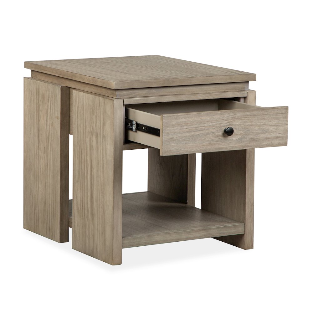 Conrad Stone Harbor Grey Rectangular End Table. Picture 5