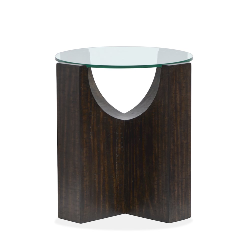 Beckham Rustic Tavern Round End Table. Picture 3