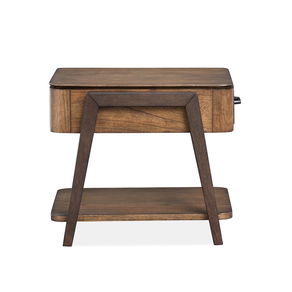 Hallie Milk Chocolate And Dark Chocolate Rectangular End Table. Picture 5