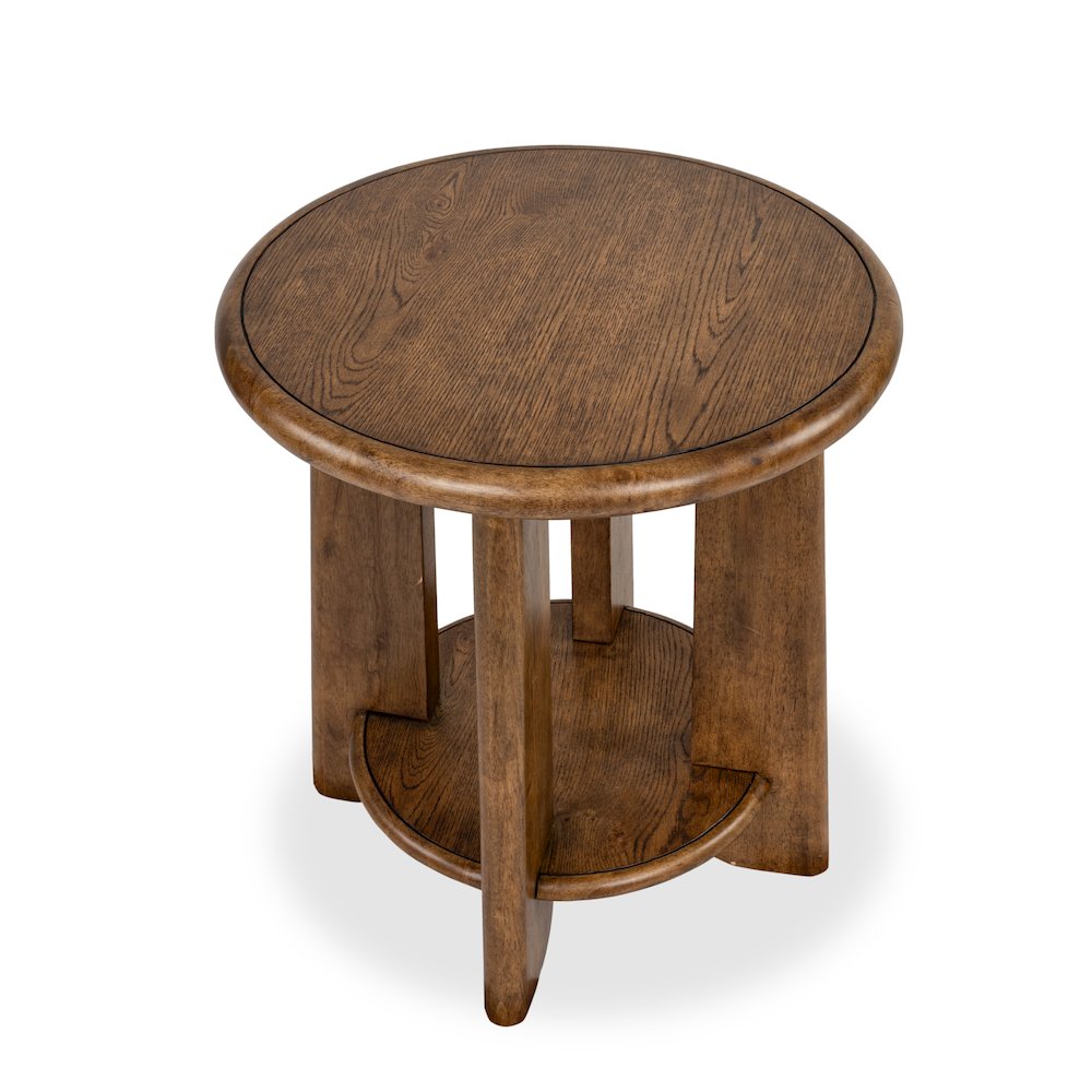 Tanner Tawny Brown Round End Table. Picture 2