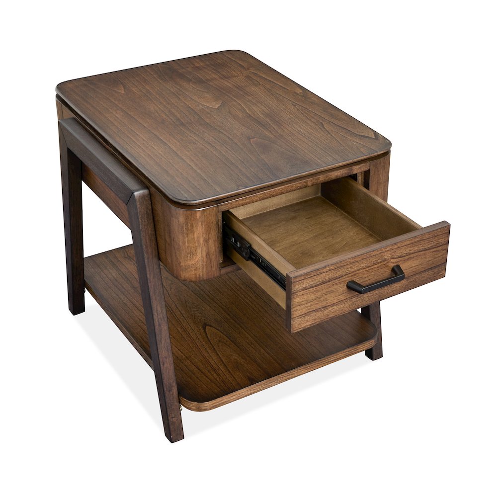 Hallie Milk Chocolate And Dark Chocolate Rectangular End Table. Picture 6