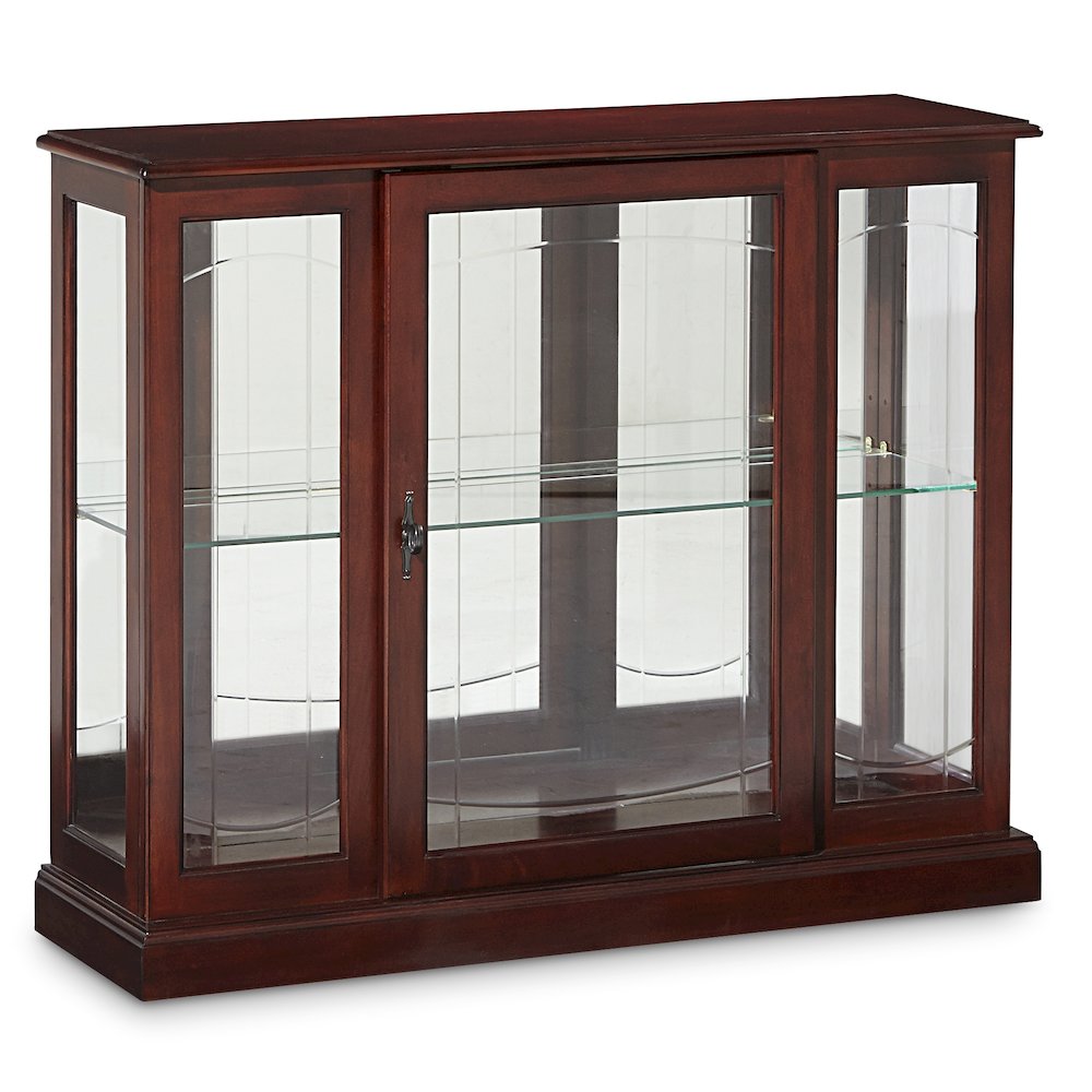 Pulaski Curios Cherry Brown Lighted 1 Shelf Console Display Cabinet. Picture 3