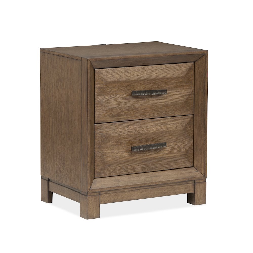 Callisto Bourbon Brown Drawer Nightstand. Picture 1
