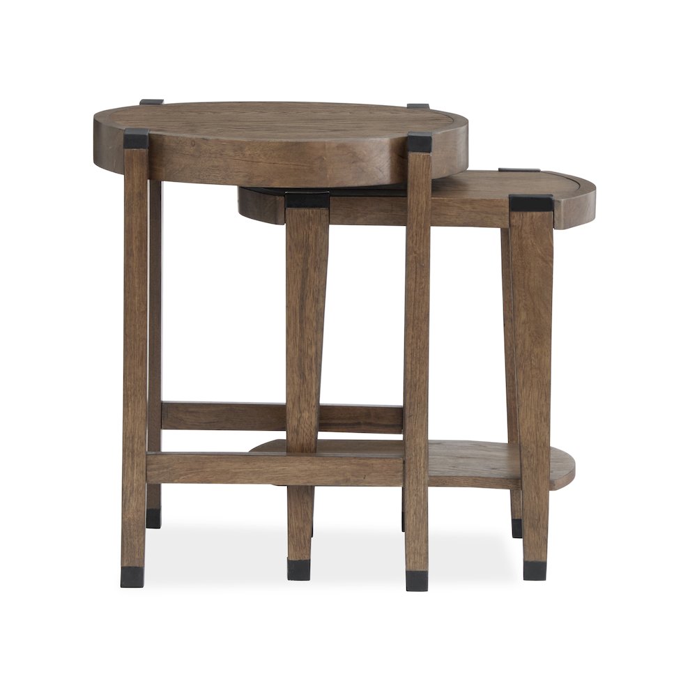 Kaysen Wallaby And Matte Black Nesting End Table. Picture 7