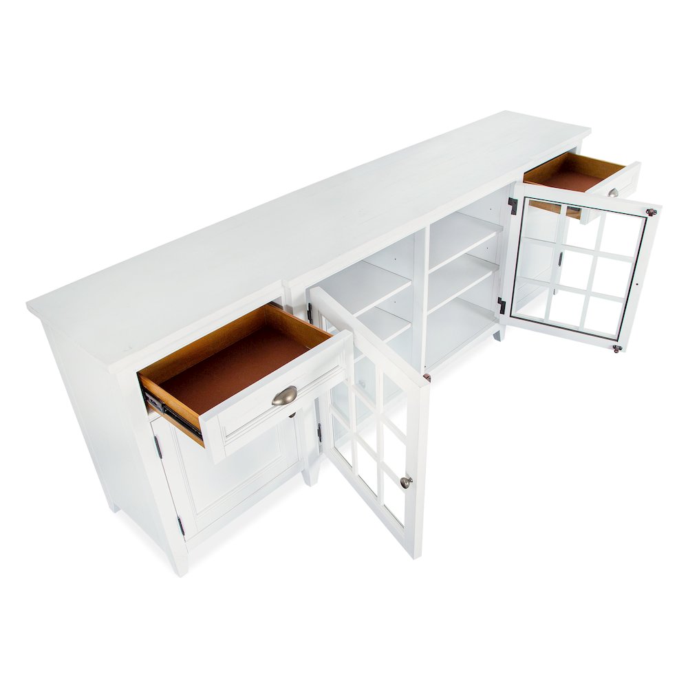 Heron Cove Chalk White 90" Console. Picture 5