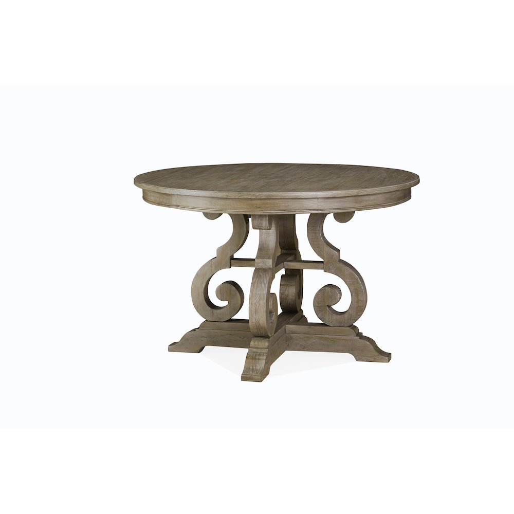 Tinley Park Dove Tail Grey 48" Round Dining Table. Picture 2