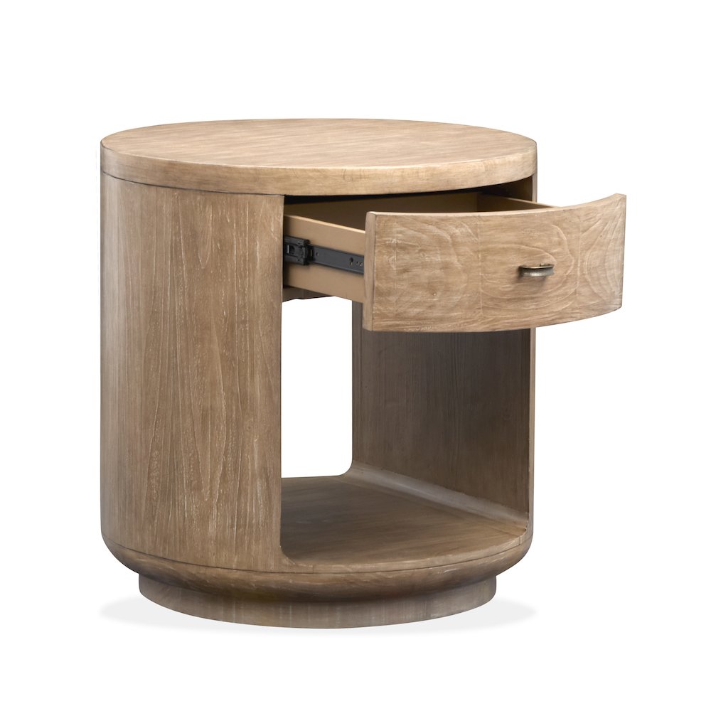Sanford Chateau Brown Round End Table. Picture 5