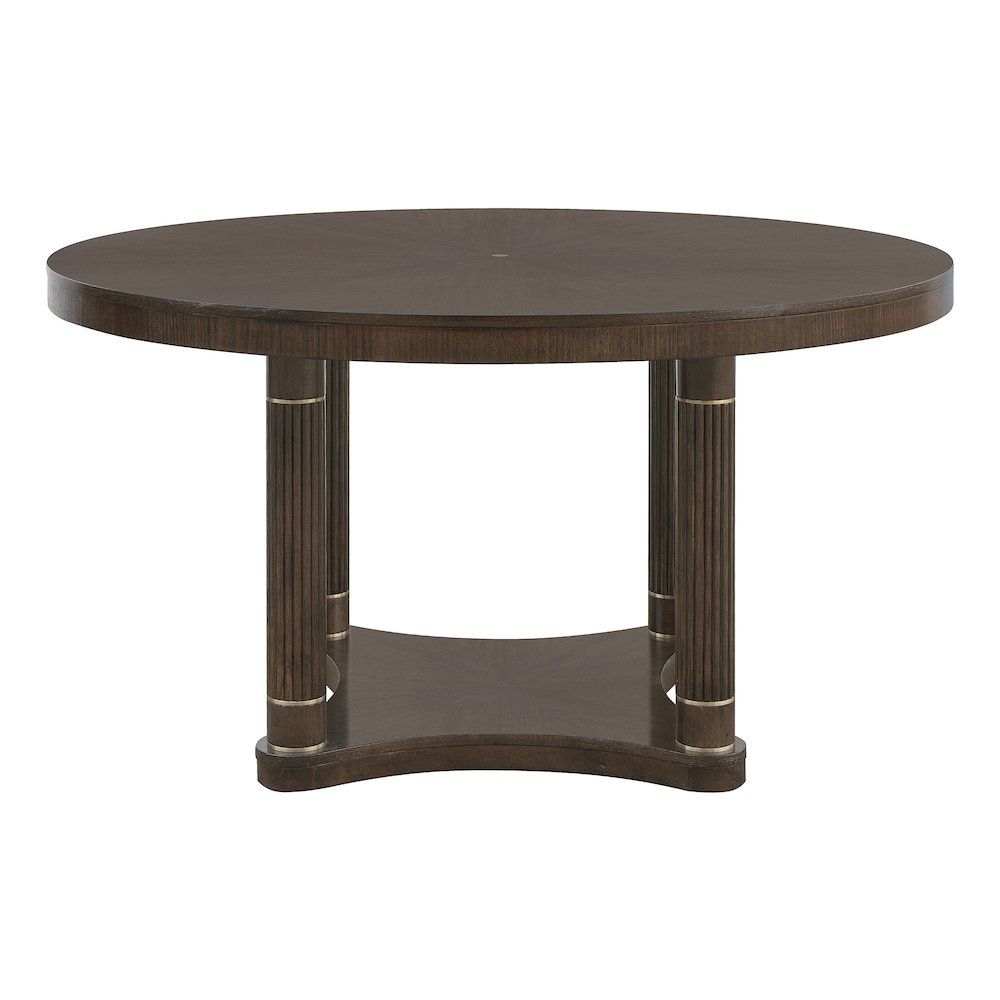 Pulaski Asher Park Piano Brown Round Dining Table. Picture 2