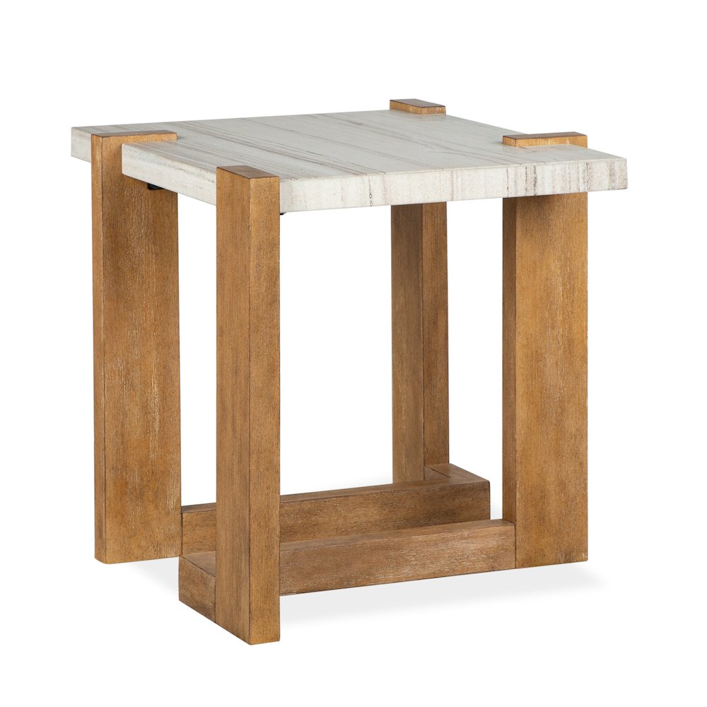 Carrington Honey Wheat Rectangular End Table. Picture 4