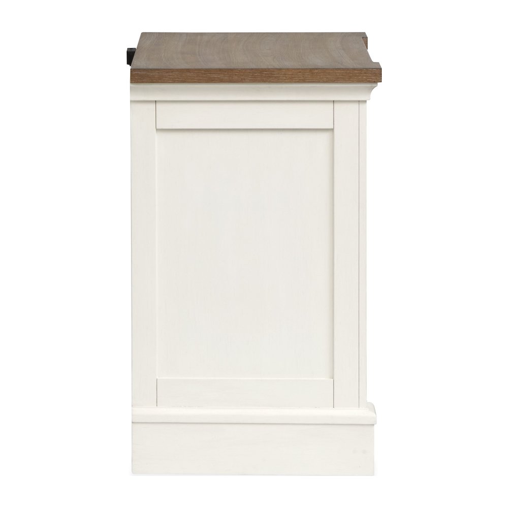 Kingston Whisper White And Cerused Nutmeg Drawer Nightstand. Picture 3