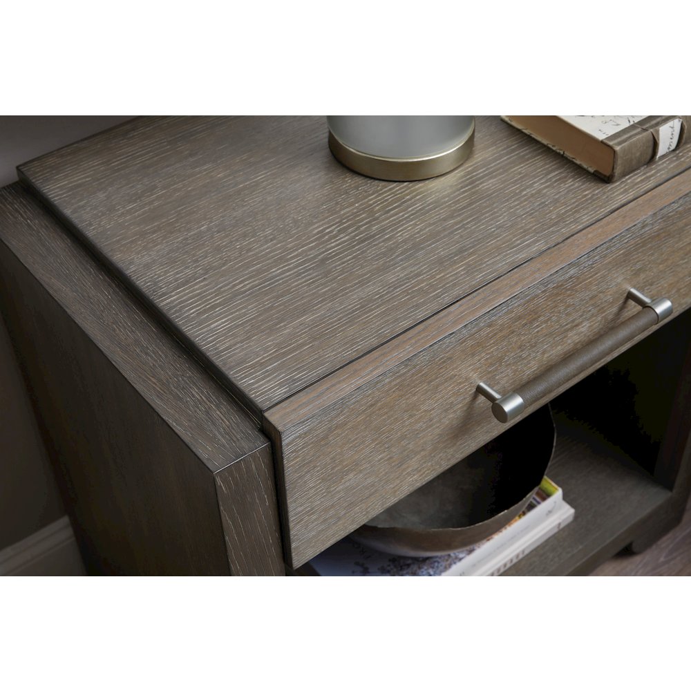 Pulaski Anderson Park Moose Trail And Frontier Brown Open Nightstand. Picture 3